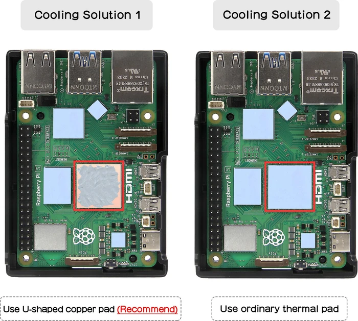 Geekworm Aluminiumgehäuse Heavy-duty für Raspberry Pi 5, schwarz