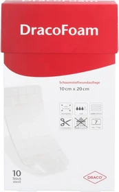 Dr. Ausbüttel DracoFoam Schaumstoff Wundauflage, 10 x 20cm, 10 Stück
