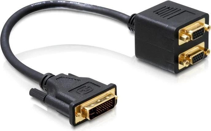 DeLOCK DVI-I [dual-Link] [Stecker]/2x VGA [Buchse] Adapterkabel