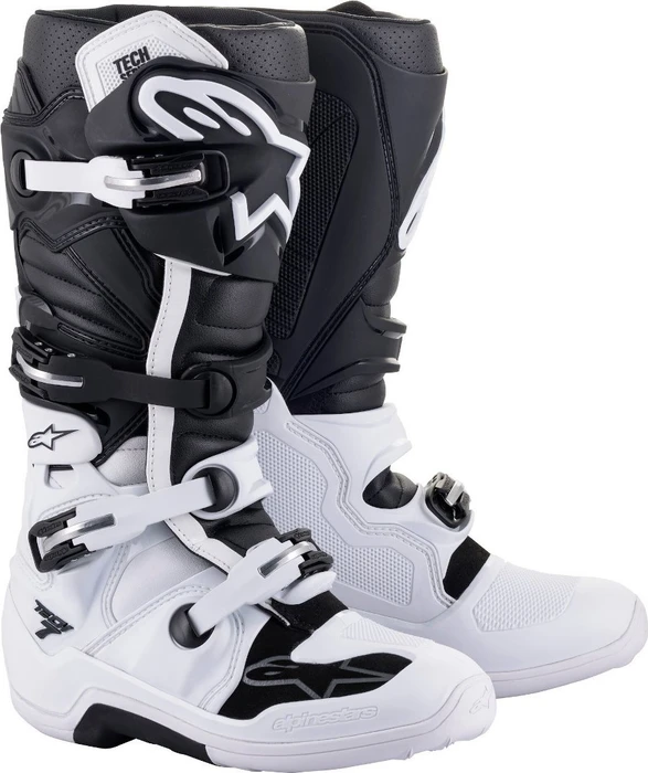 Alpinestars Tech 7 Motorradstiefel weiß/schwarz