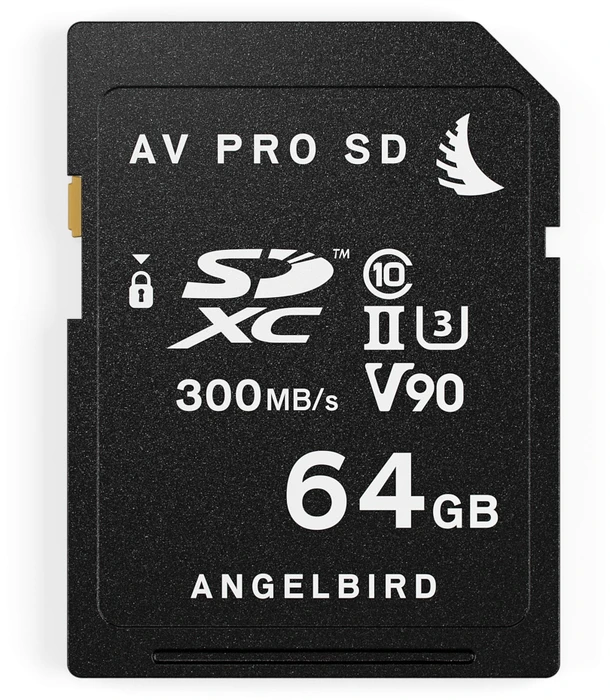Angelbird AV PRO SD V90 R300/W260 64GB, UHS-II U3, Class 10