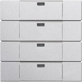 Busch-Jaeger WaveLine Wandsender Funk 4-fach, Plattform 63, alusilber