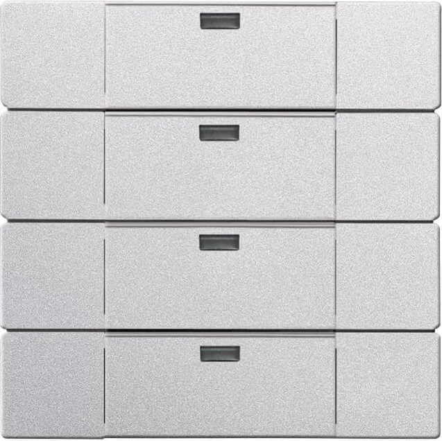 Busch-Jaeger WaveLine Wandsender Funk 4-fach, Plattform 63, alusilber