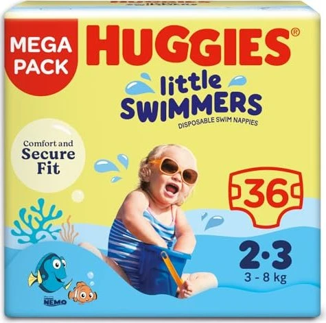 Huggies Little Swimmers Gr.2-3 Einweg-Schwimmwindel, 3-8kg, 12 Stück
