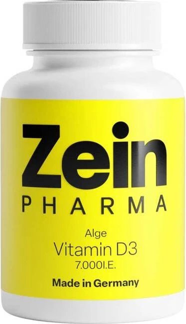 Zein Pharma Veganes Vitamin D3 7.000 I.E Kapseln, 60 Stück