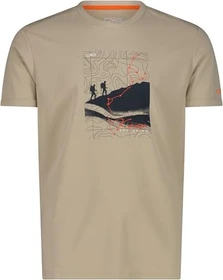 CMP Pique Adventure Print Funktionsshirt kurzarm sand (Herren)