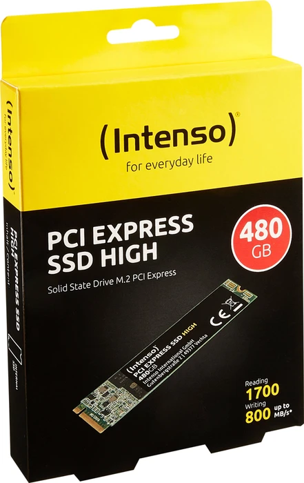 Intenso PCI Express SSD 480GB, M.2 2280 / M-Key / PCIe 3.0 x4