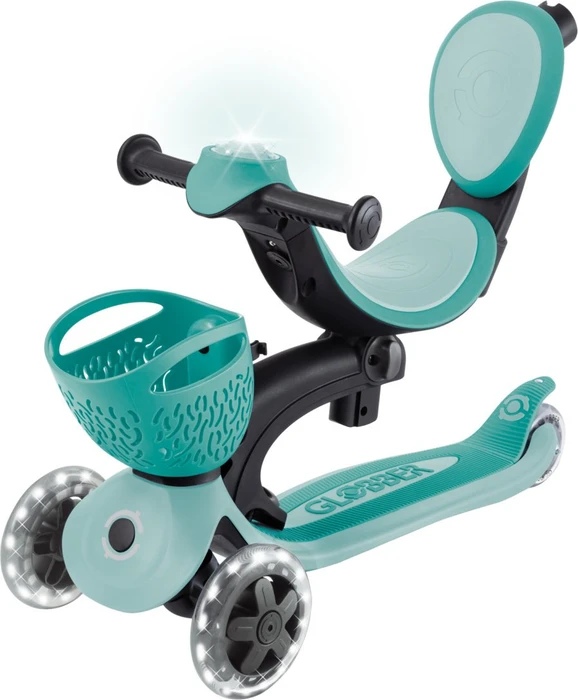 Globber Go Up Baby 360 Lights Kickboard mint/black