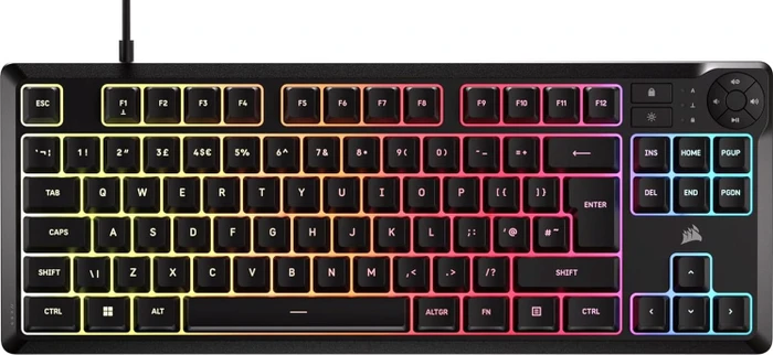 Corsair Gaming K55 CORE TKL RGB, schwarz, USB, UK