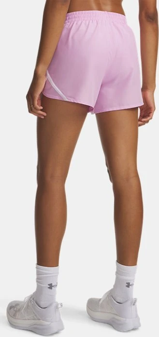 Under Armour Fly By 8cm Hose kurz pink dawn/white/reflective (Damen)