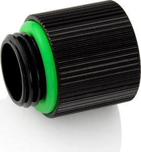 Bitspower Touchaqua Verlängerung G1/4" auf G1/4", 15mm, Glorious Black, 2er-Pack