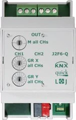 Lingg & Janke KNX Jalousie-/Rollladenaktor 2-fach, 6A, 3TE REG, Schaltaktor