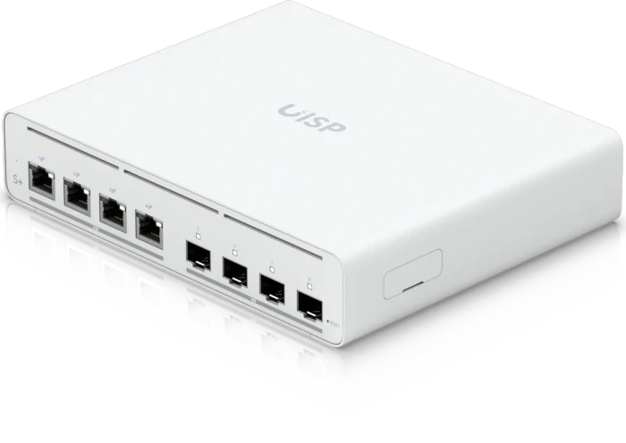 Ubiquiti UISP Switch Desktop 10G Managed Switch, 4x RJ-45, 4x SFP+, 160W passiv PoE