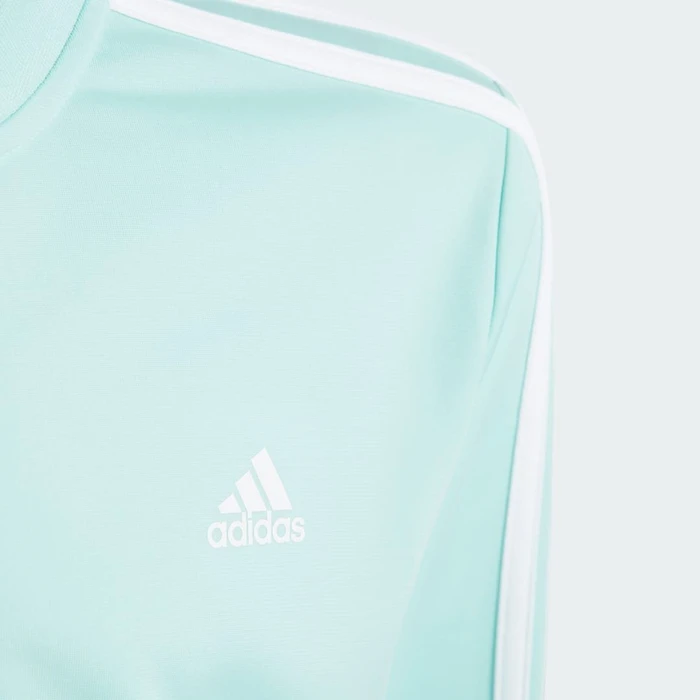 adidas Essentials 3-Streifen Trainingsanzug semi flash aqua/white (Junior)