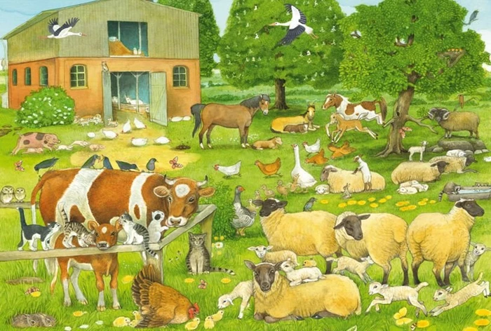 Schmidt Spiele Tierfamilien auf dem Bauernhof