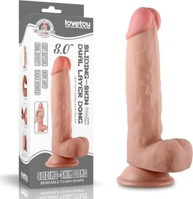 Lovetoy Sliding Skin Dildo 20cm hautfarbe/hell