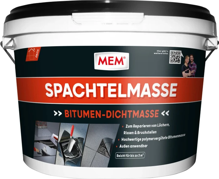 MEM Bitumen-Dichtmasse Spachtelmasse, 4.00kg