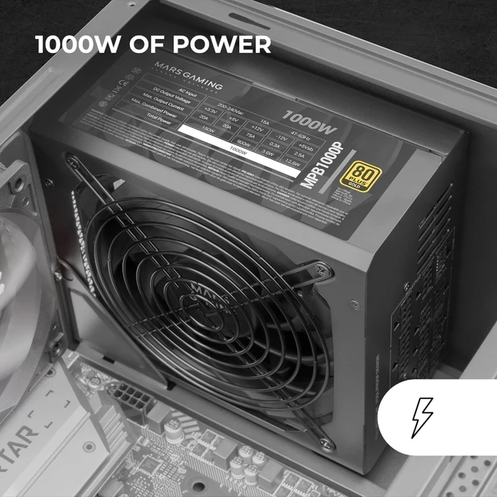 Mars Gaming MPB1000P schwarz 1000W, ATX 3.1