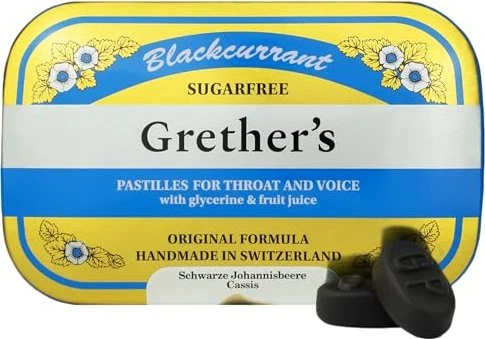 Grether's Pastillen Blackcurrant zuckerfrei, 110g