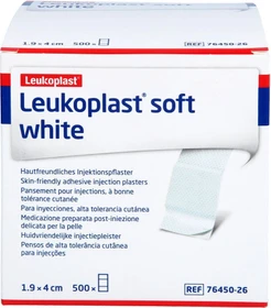 BSN medical Leukoplast Soft White Injektionspflaster Strips, 1.9 x 4cm, 500 Stück