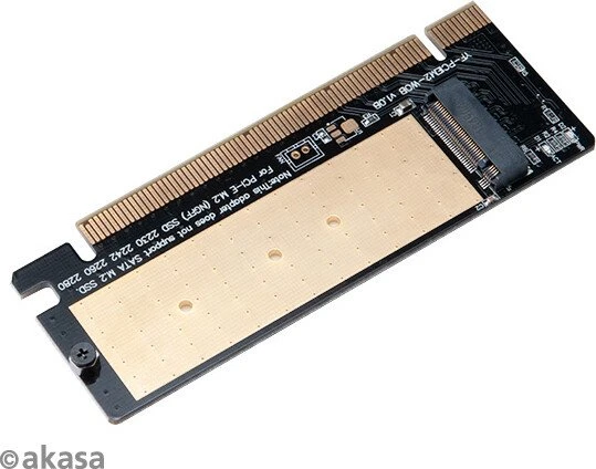 Akasa M.2 SSD to PCIe adapter card with heatsink cooler