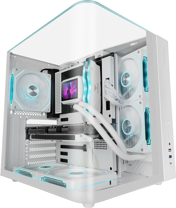 Mars Gaming MC-Infinio Lite White, Glasfenster