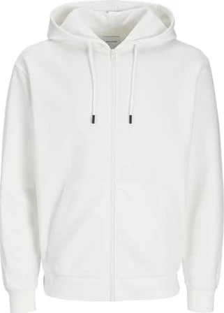 Jack & Jones Einfarbig Zip Hoodie cloud dancer (Herren)