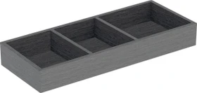 Geberit VariForm Schubladeneinsatz H-Unterteilung, für obere Schublade, dunkelgrau/melaminbeschichtet