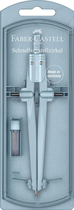 Faber-Castell Stream 2024 Schnellverstellzirkel, farbig sortiert, Klarsichtetui