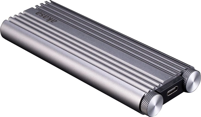 Akasa M.2 PCIe NVMe SSD to USB 3.2 Gen 2x2 Aluminium Enclosure, USB-C 3.2