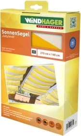 Windhager Seilspanntechnik Sonnensegel 270x140cm gelb/weiß