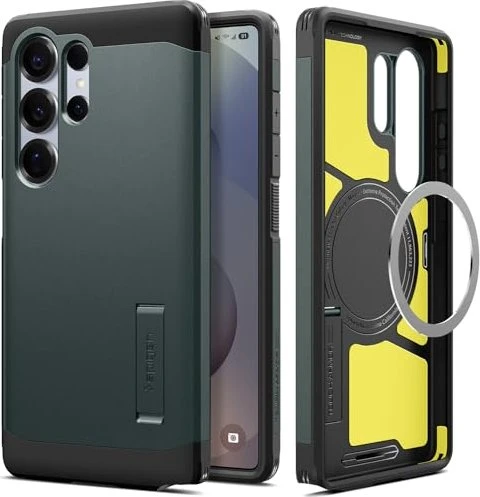 Spigen Tough Armor AI (MagFit) für Samsung Galaxy S25 Ultra Abyss Green