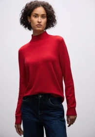 Street One Turtleneck Pullover racing red (Damen)