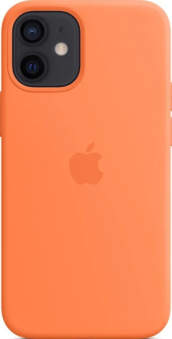 Apple Silikon Case mit MagSafe für iPhone 12 Mini Kumquat