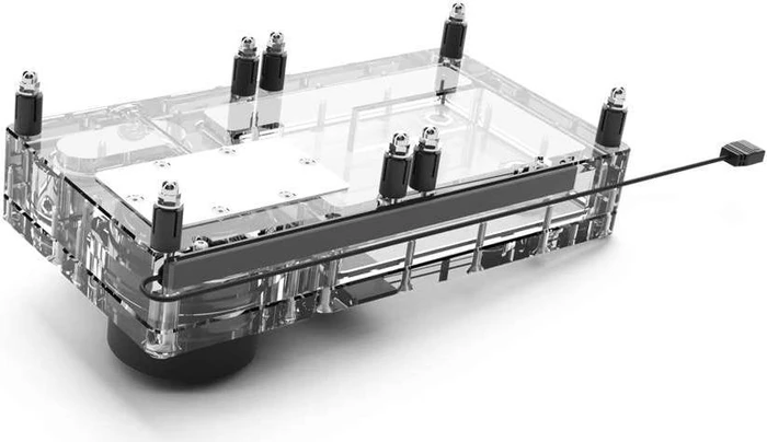 Alphacool Core Flat Reservoir 240 Rechts mit VPP Apex Pumpe