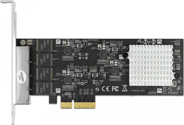 DeLOCK 2.5G LAN-Adapter, 4x RJ-45, PCIe 2.1 x4