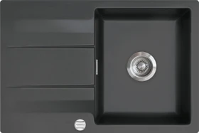 systemceram Genea 75 F Einbau Becken reversibel mit Ablauffernbedienung schiefer