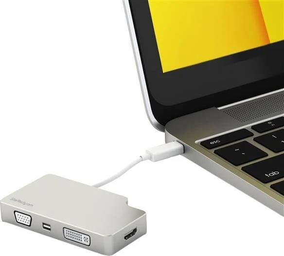 StarTech USB-C auf VGA/DVI/HDMI/Mini DisplayPort, 4-in-1 Adapter weiß