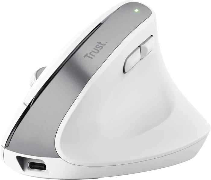 Trust Bayo+ Multidevice Ergonomic Wireless Mouse weiß, ECO zertifiziert, USB/Bluetooth