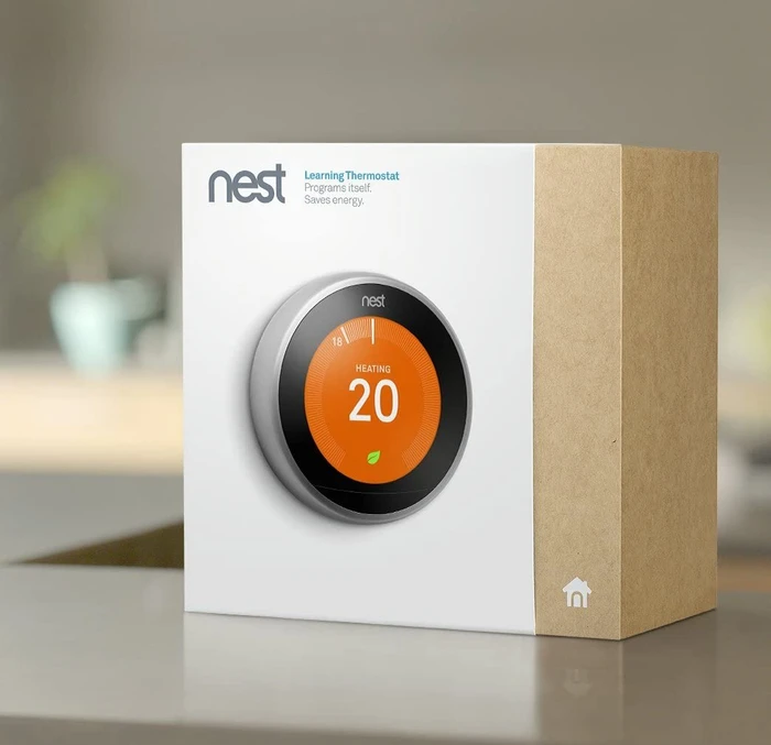 Nest Learning Thermostat, 3. Generation, Edelstahl silber