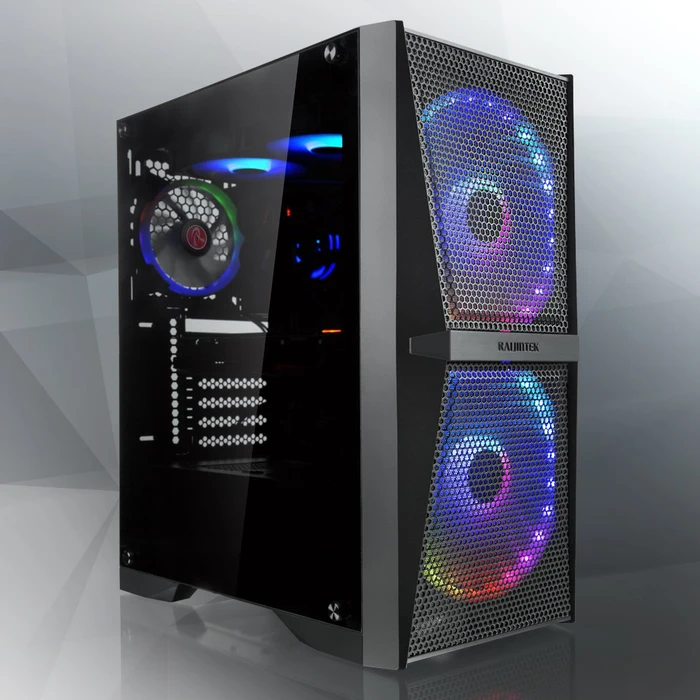 Raijintek Silenos MS Pro, schwarz, Glasfenster