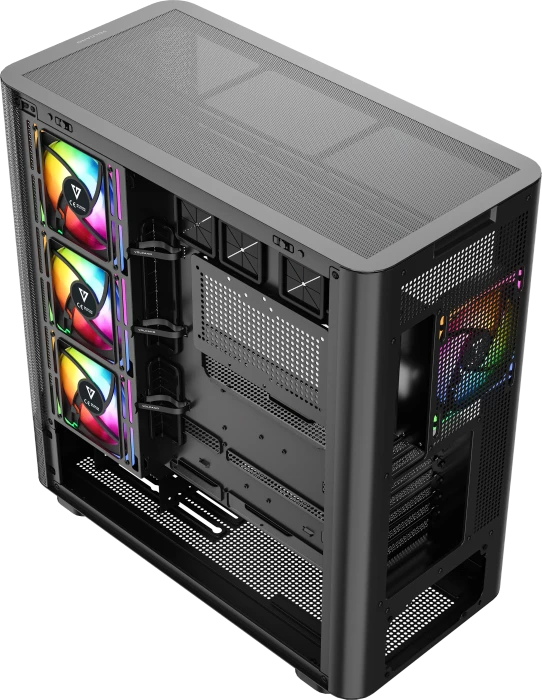 Modecom Volcano AQ300 ARGB Black, Glasfenster