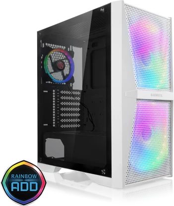 Raijintek Silenos MS Pro, weiß, Glasfenster