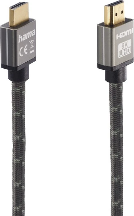 Hama 8K Ultra High Speed HDMI Kabel Alu grau/schwarz, 2m