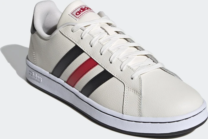 adidas Grand Court chalk white/core black/scarlet