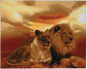 Craft Buddy Crystal Art Kit Lions of Savannah