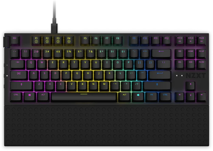 NZXT Function Tenkeyless, matt, LEDs RGB, hot-swap, schwarz, Gateron RED, USB, DE