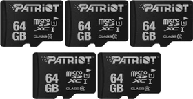 Patriot LX R80 64GB, UHS-I U1, Class 10, 5er-Pack