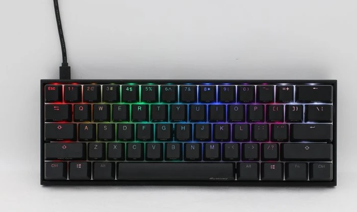 Ducky Mecha Mini PBT, schwarz, MX RGB BROWN, USB, DE
