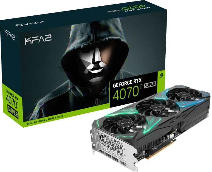 KFA2 GeForce RTX 4070 Ti SUPER SG (1-Click OC), 16GB GDDR6X, HDMI, 3x DP